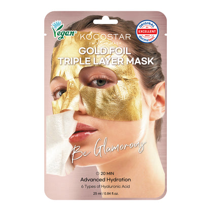 Kocostar Premium Gold Foil Triple Layer Mask - 1 pc