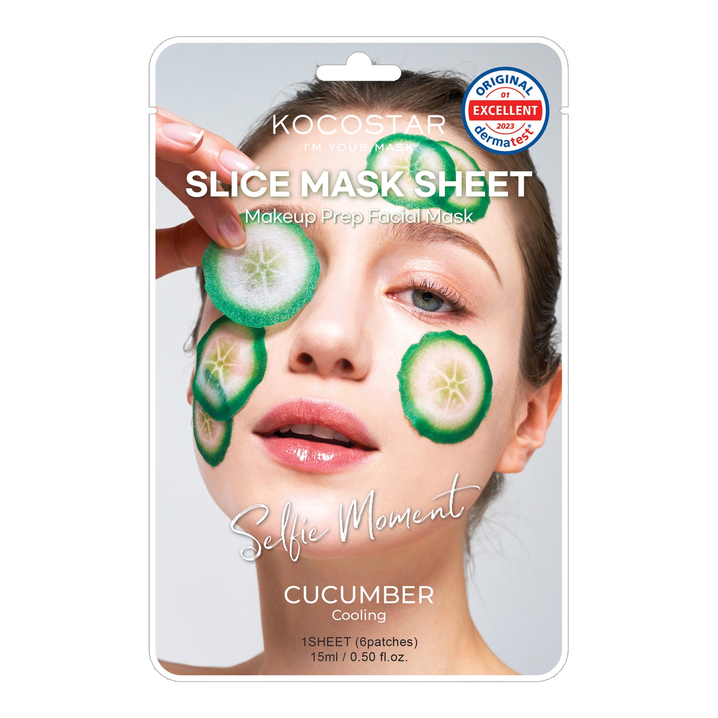 Kocostar I'm Your Mask Slice Mask Sheet - Makeup Prep Facial Mask - Cucumber Cooling (6 Patches)