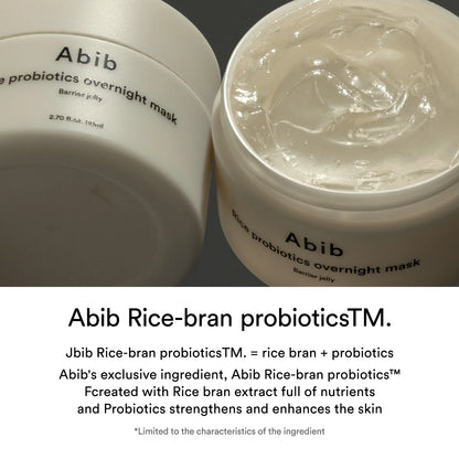 Abib Rice Probiotics Overnight Mask Barrier Jelly - 80ml