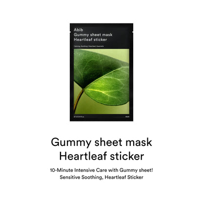 Abib Gummy Sheet Mask Heartleaf Sticker - 1pc (27ml)