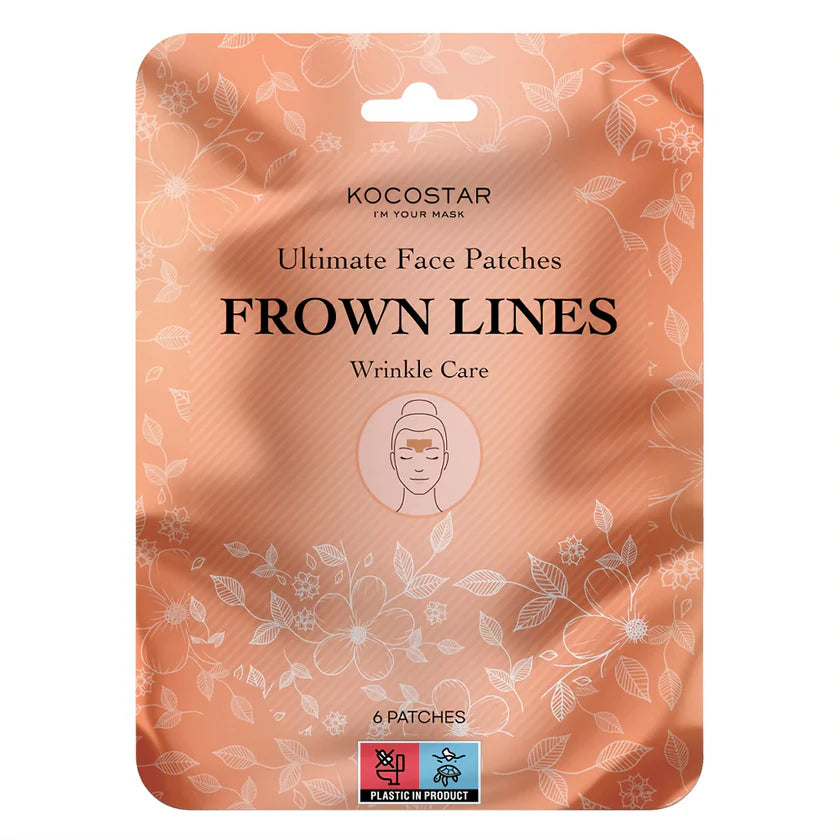 KOCOSTAR Ultimate Face Patches - Frown Lines 6 pcs (Overnight Target Patches)