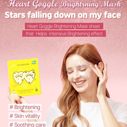 LALARECIPE Heart Goggle Brightening Mask 7g ( for eyes and cheeks) - 1 pc