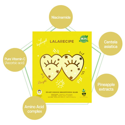 LALARECIPE Heart Goggle Brightening Mask 7g ( for eyes and cheeks) - 1 pc