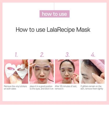 LALARECIPE Heart Goggle Moisture Mask 7g (for eyes and cheeks) - 1 pc