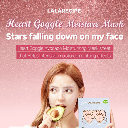 LALARECIPE Heart Goggle Moisture Mask 7g (for eyes and cheeks) - 1 pc