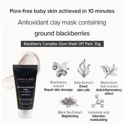 Mary & May Vegan Wash Off Mask Mini Gift Set 5 x 30g