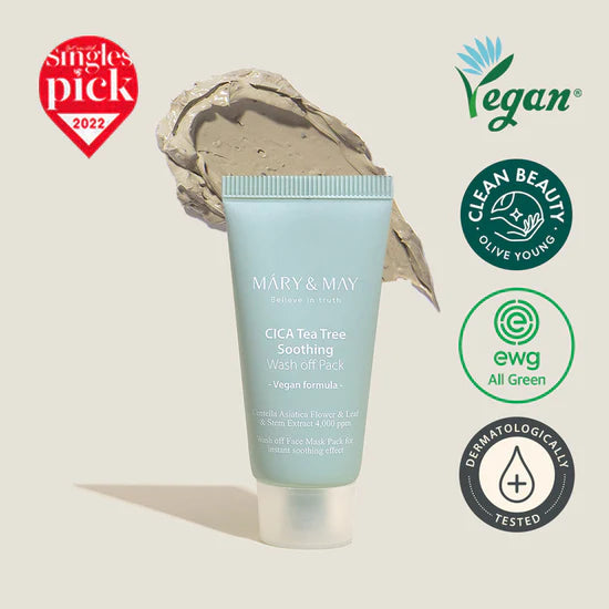 Mary & May Cica Tea Tree Soothing Wash Off Mask Pack 30g