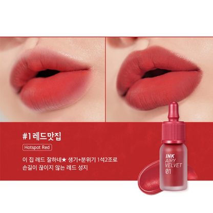 Peripera Ink Airy Velvet Lip Tint #01 Hotspot Red