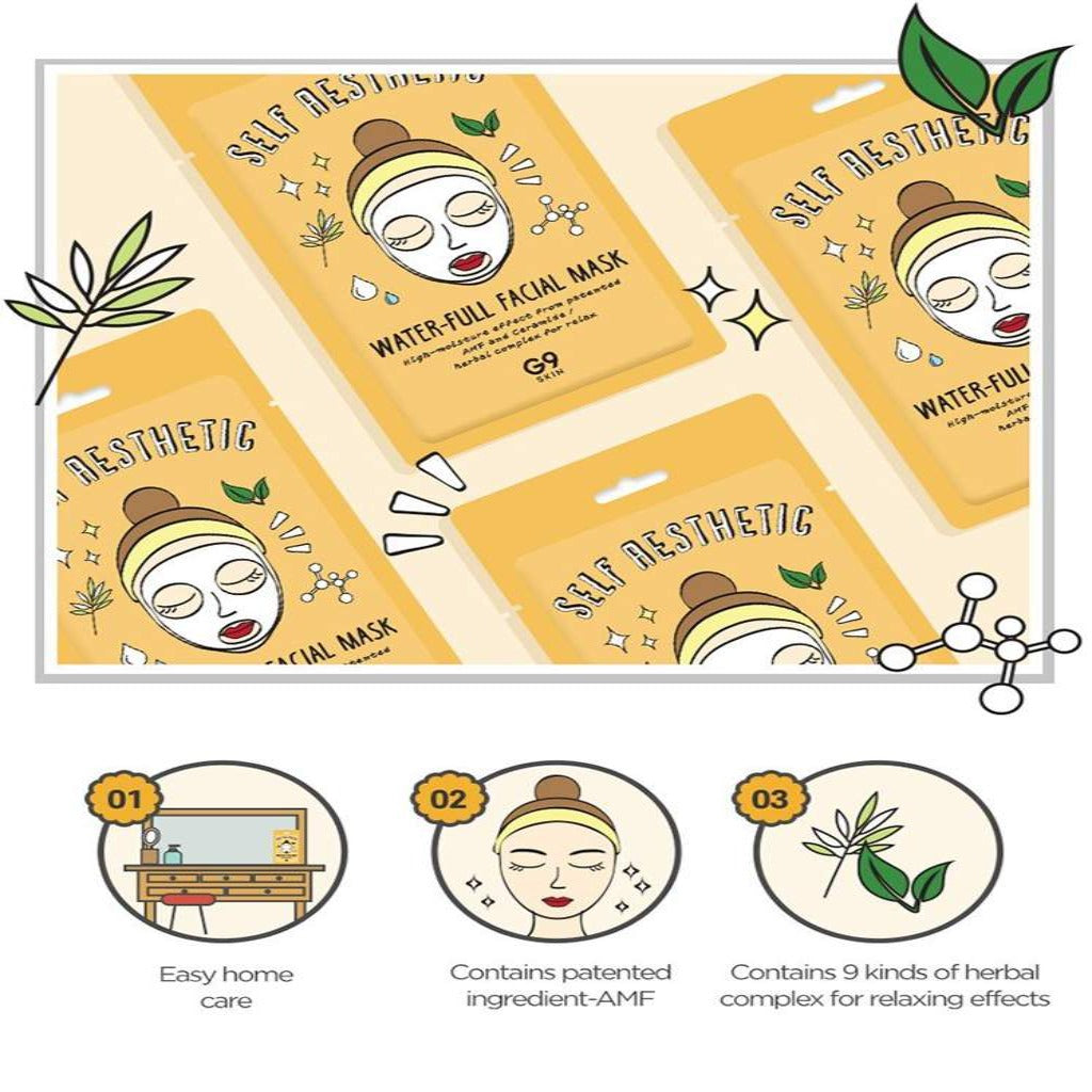 G9 SKIN Self Aesthetic Water-full Facial Mask - 1 Sheet